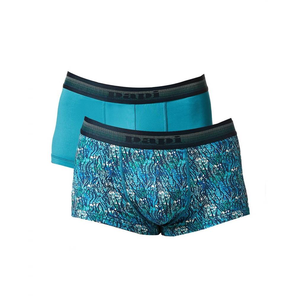 NEW PAPI 2-pack brazilian trunk underwear in crystal teal/blue moon